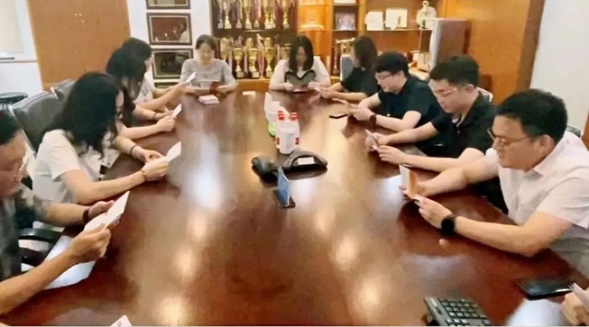 【“奮進共生”文化】線上學習答題打卡讓“‘奮進共生’我來學”活動在紡織股份全線熱起來、活起來
