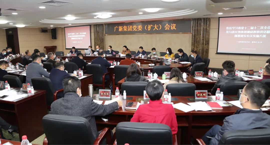 廣新集團深入學習貫徹省委十二屆十二次全會精神和馬興瑞省長到集團調研講話精神