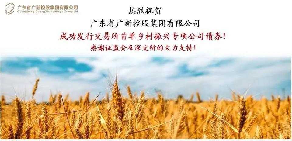 廣新集團成功發行全國首單交易所鄉村振興專項公司債券 廣新集團成功發行全國首單交易所鄉村振興專項公司債券